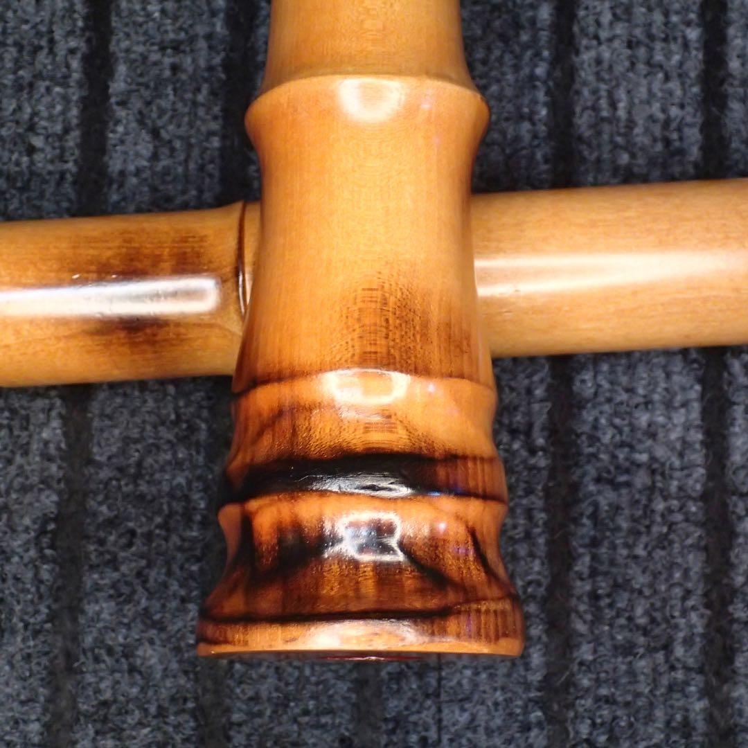 尺八 銘木 (楓)蝴蝶 曲管 1尺９寸(C♯管)