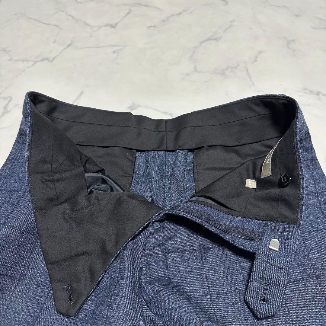 未使用級美品　ユナイテッドアローズ　セットアップスーツ　ネイビー　紺　チェック