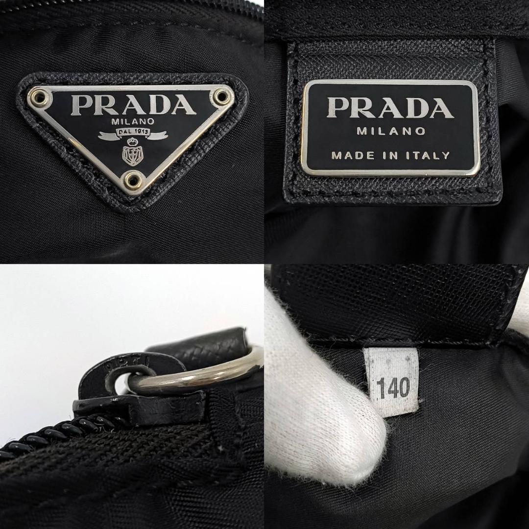 希少✨プラダ ウエストポーチ ボディバッグ ナイロン 三角ロゴ 黒 白タグ