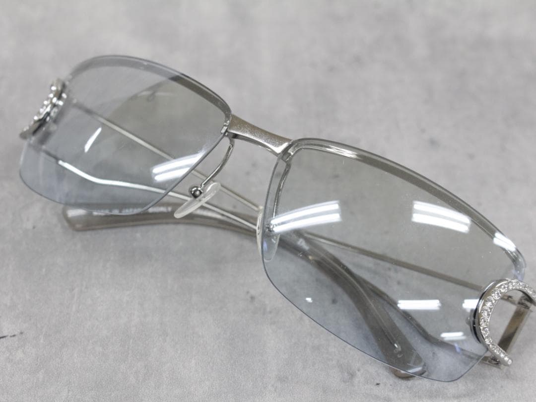 ▲Dior/ディオール サングラスラインストーン レディース ブルー系