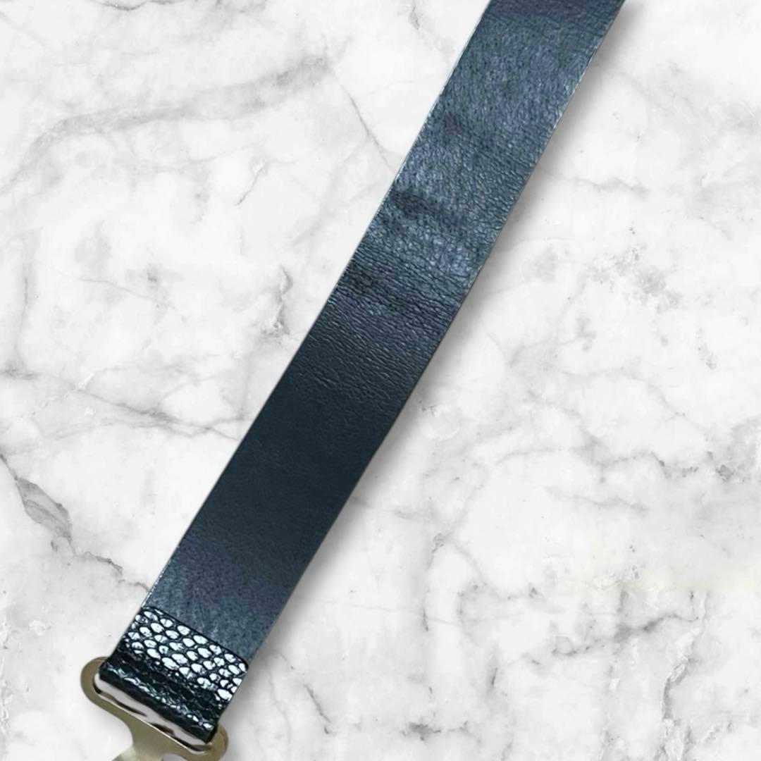 Vivienne Westwood ゴールドオーブバックル　型押しレザーベルト