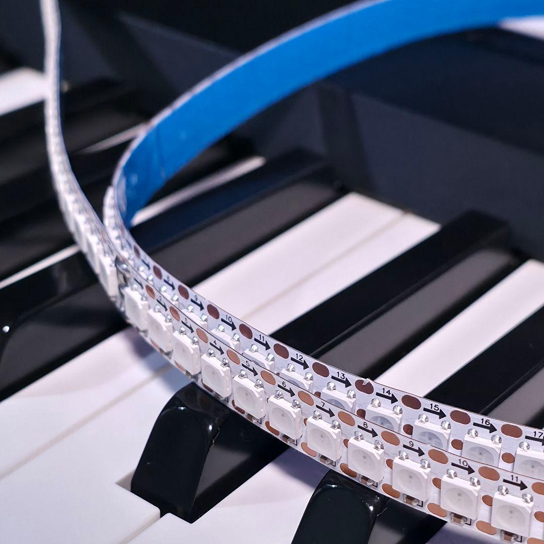 ピアノLEDビジュアライザー 電子ピアノ用 MIDI接続 配線済み