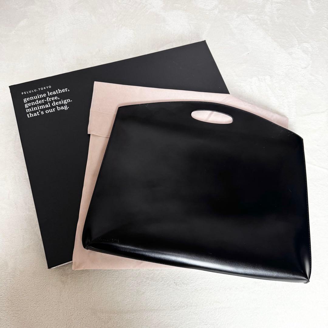 PELULU.TOKYO 16インチPC対応 本革ミニマルバッグ　箱　専用袋付