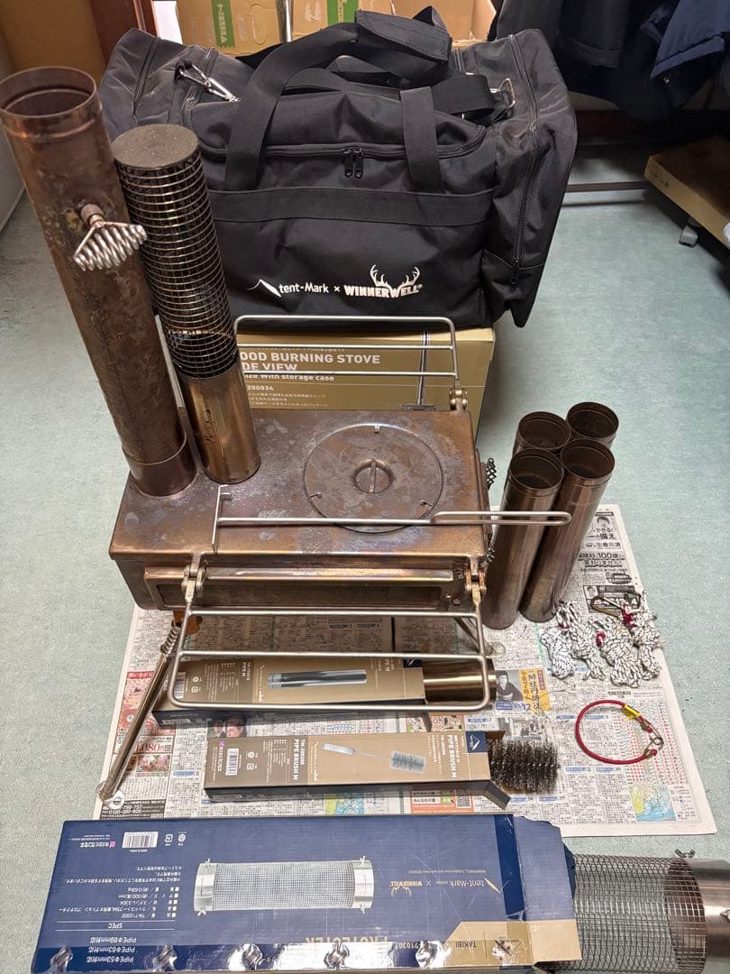 tent-Mark x WINNERWELL 薪ストーブ　mサイズサイドビュー