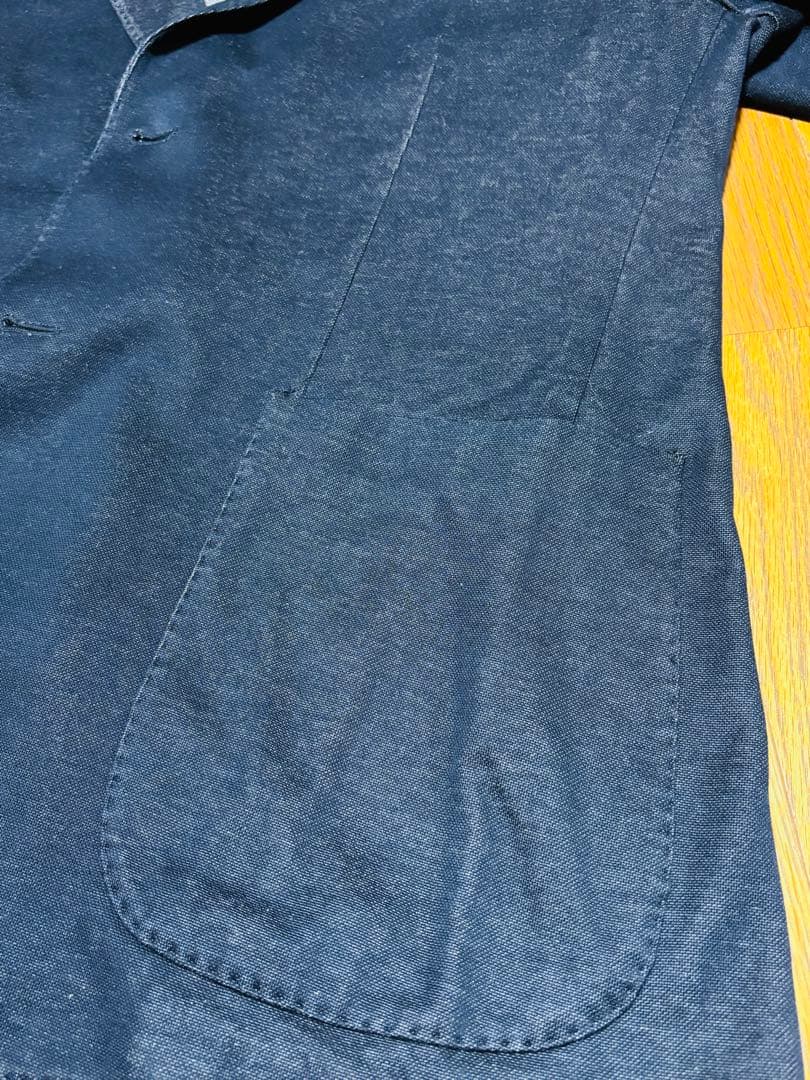 【美品】ボリオリKジャケット コットン生地 ネイビー サイズ54