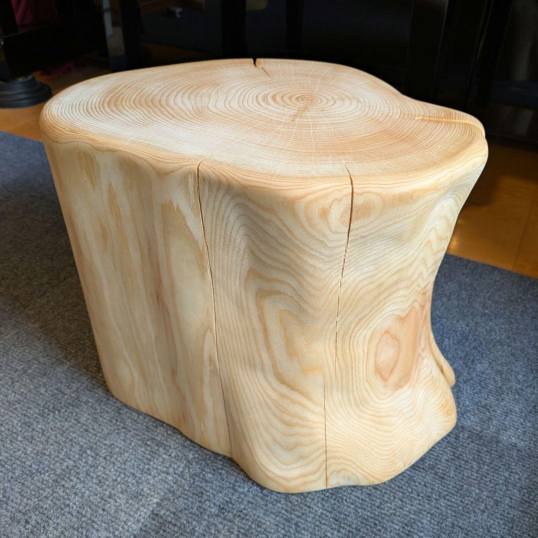 檜　切り株　丸太　椅子　スツール　 高さ約29㎝