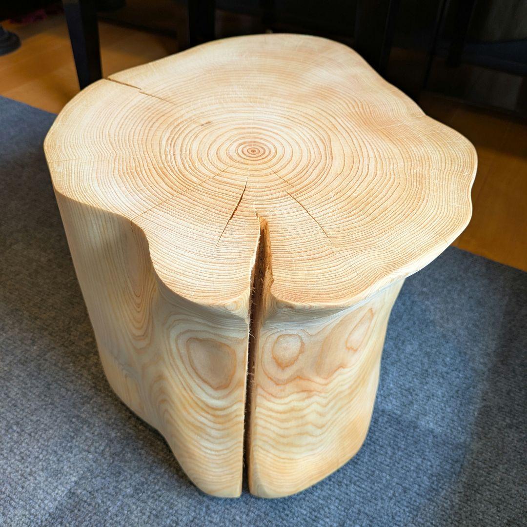 檜　切り株　丸太　椅子　スツール　 高さ約29㎝