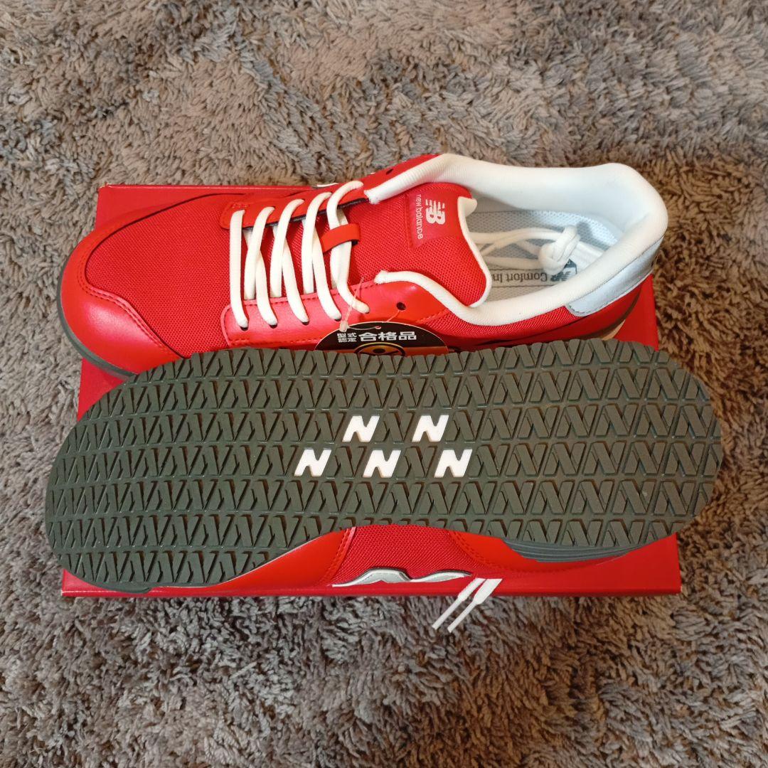 安全靴　New Balance レッド スニーカー　新品　③