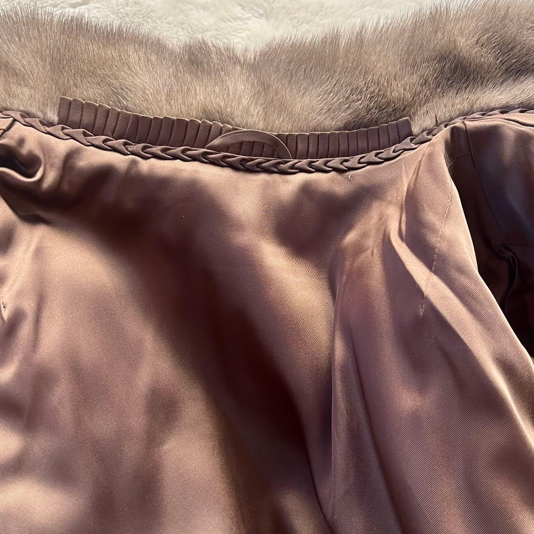 美品✨サガミンク 銀タグ 毛皮 リアルファー ファーコート 大きいサイズ 13号