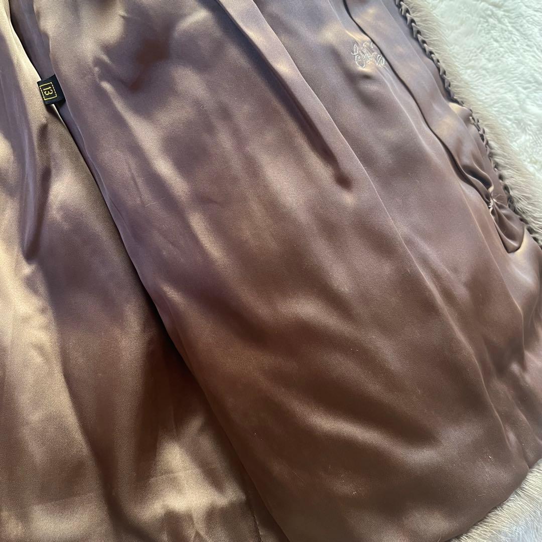 美品✨サガミンク 銀タグ 毛皮 リアルファー ファーコート 大きいサイズ 13号