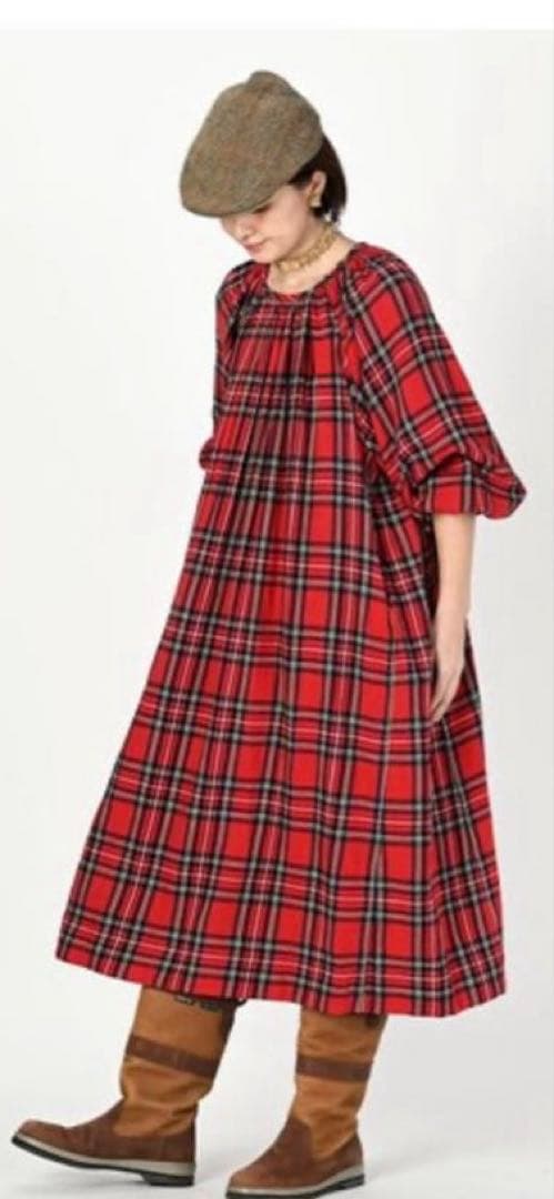 ア*ュ様 45R ジンバネルのチロルドレス　ブルー系　フリーサイズ