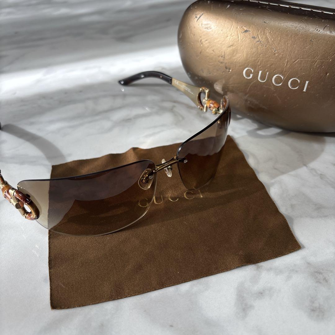 【人気】GUCCI グッチ　サングラス　GG2801/S リムレス バンブー