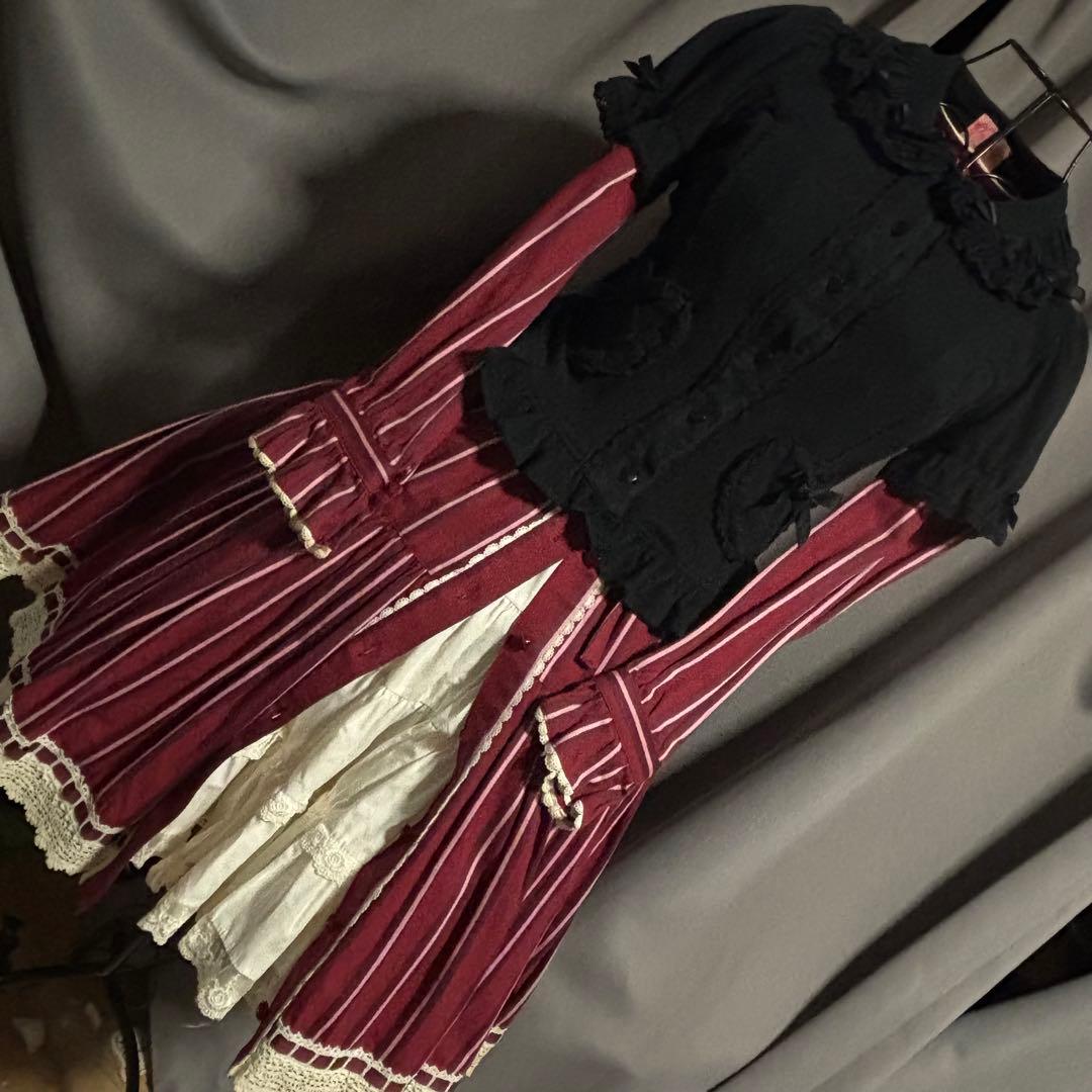 Angelic Pretty 旧タグ カットソー生地ハートブラウス ボレロ 半袖