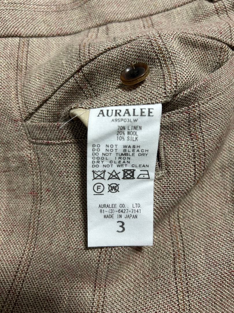 【AURALEE】LINEN WOOL SILK SHARK SKIN