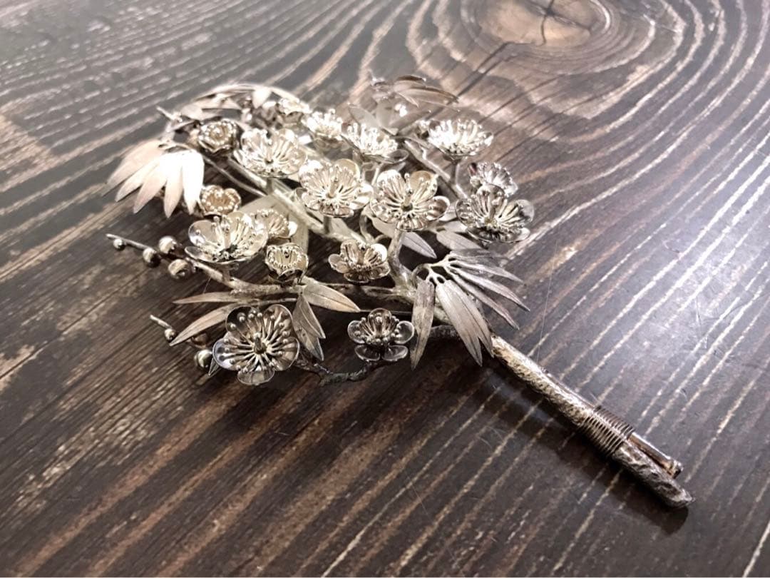 【希少レア】ボンボニエール 挿華 花 皇室 天皇 上皇陛下 下賜 大嘗 純銀