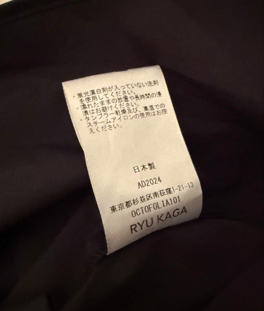 RYU KAGA Shirts camisole/BLACK 別注　38サイズ