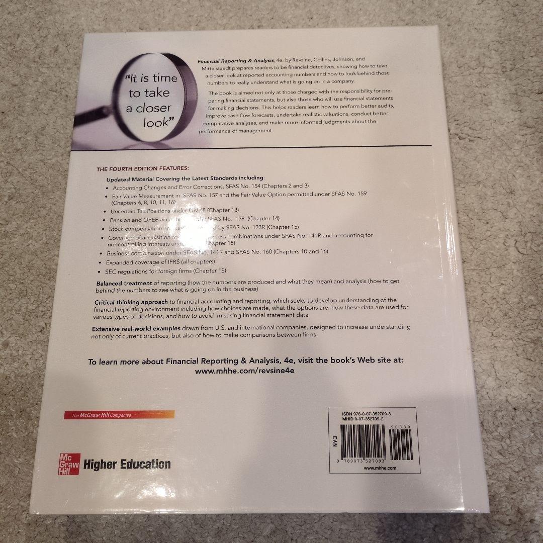 洋書 FINANCIAL REPORTING & ANALYSIS