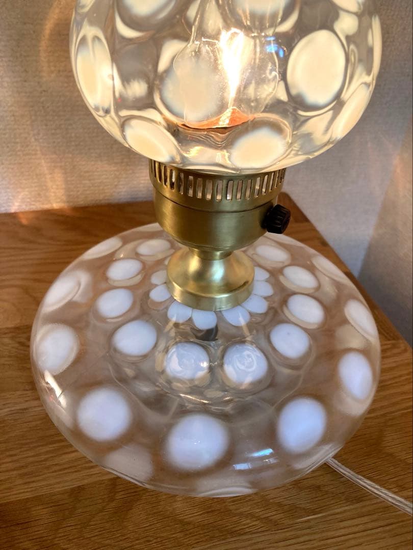 フェントン（Bigパンケーキ）1930年　ランプスタンド　アンティークシェード