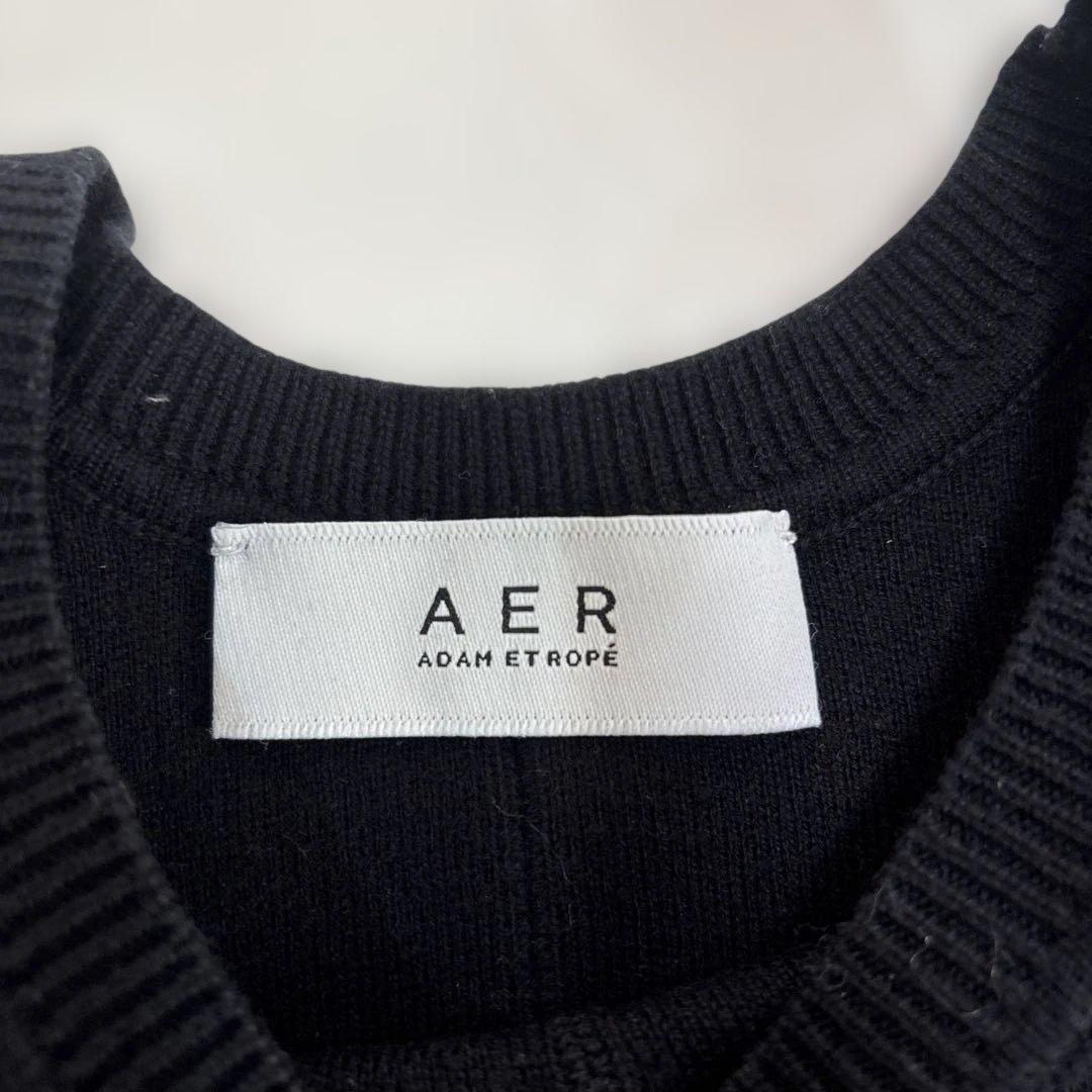 【人気完売】アダムエロペ　ボリュームスリーブ　ニット　ロングワンピース