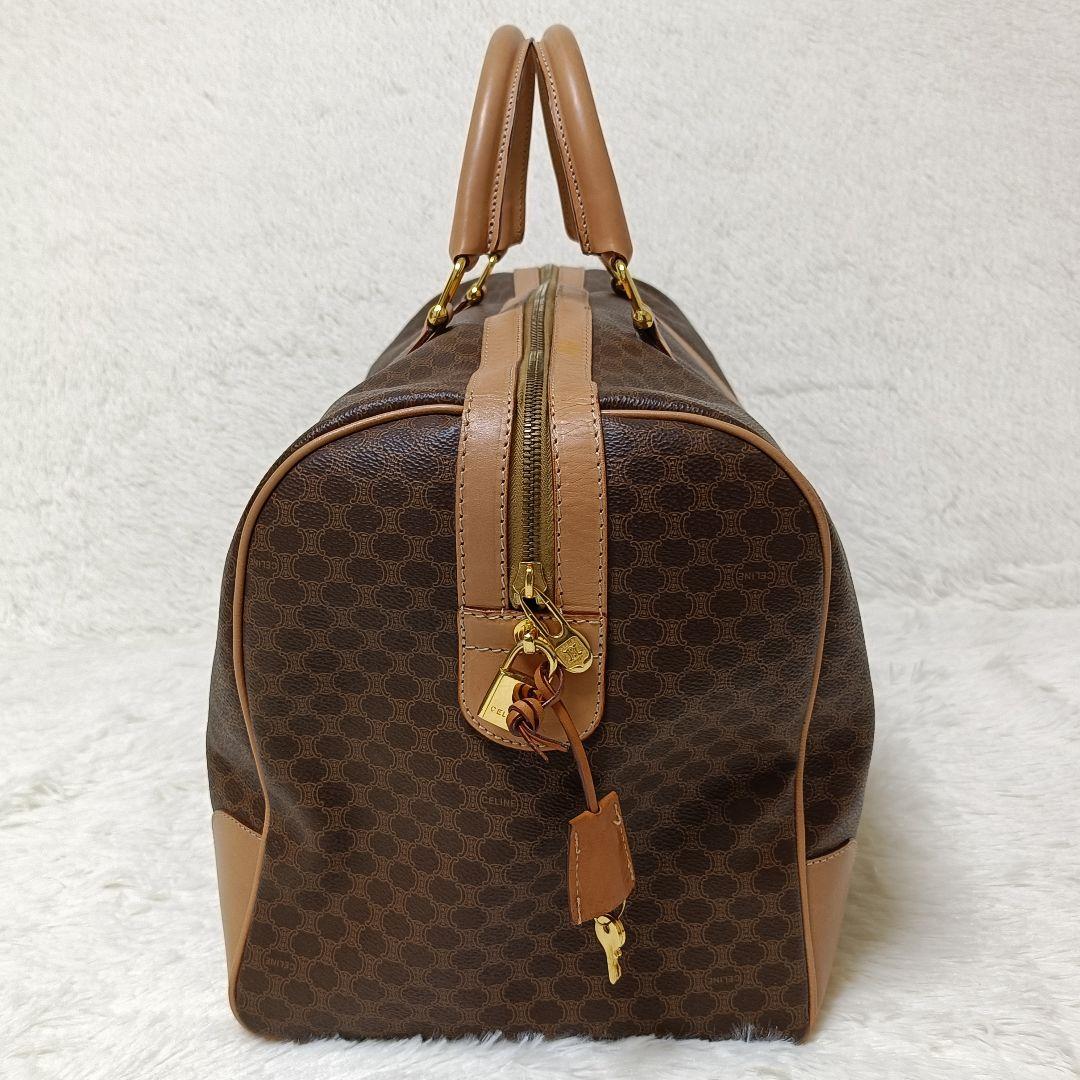 セリーヌ トリオンフ マカダム柄 ボストンバッグ 大容量 パドロック付