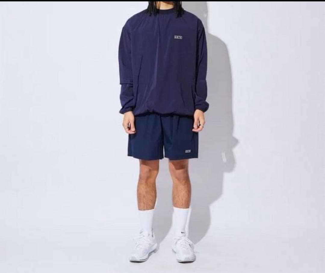 aktr ネイビー プルオーバー＆ショートパンツ セットアップ L