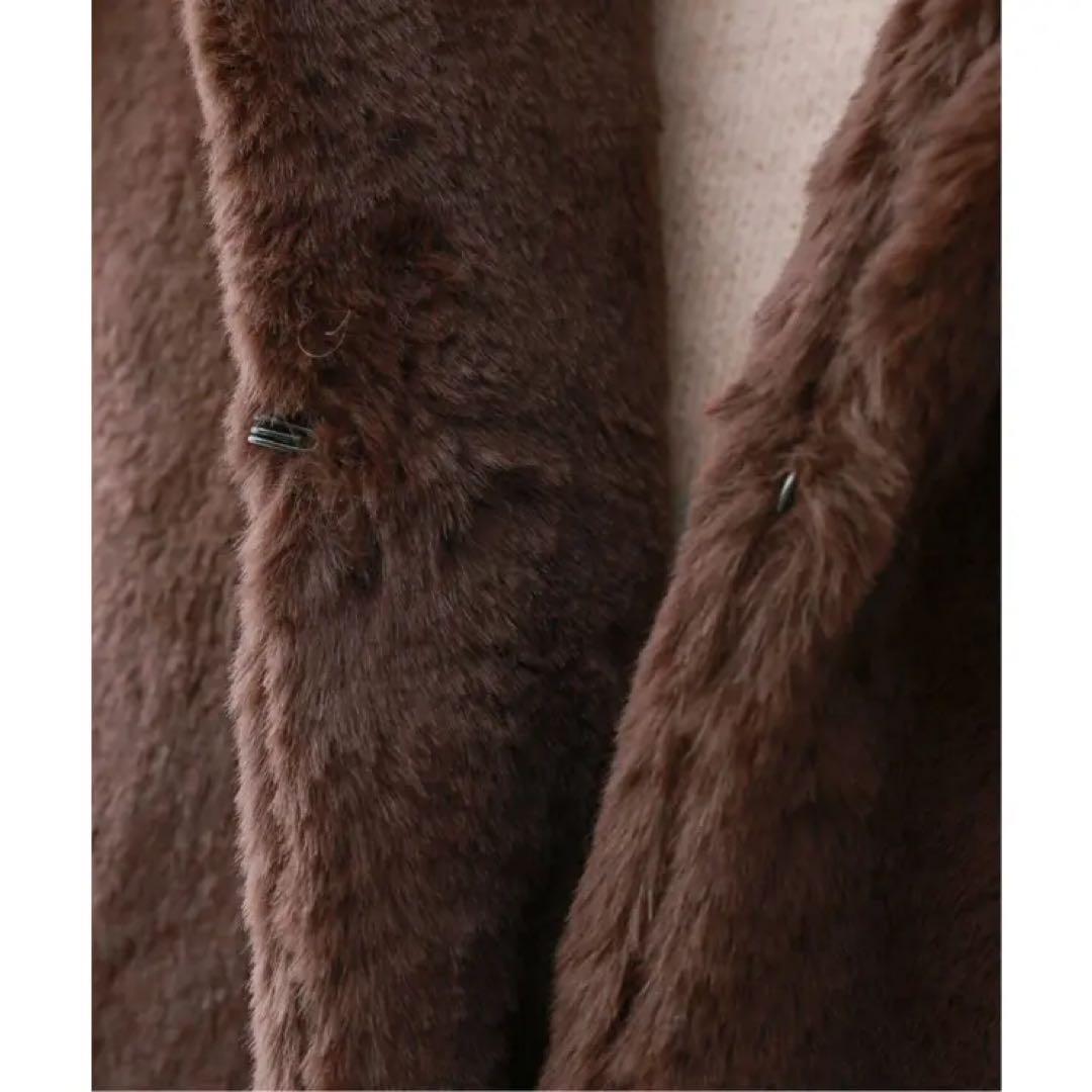 SLOBE IENA フェイクファーフードコート