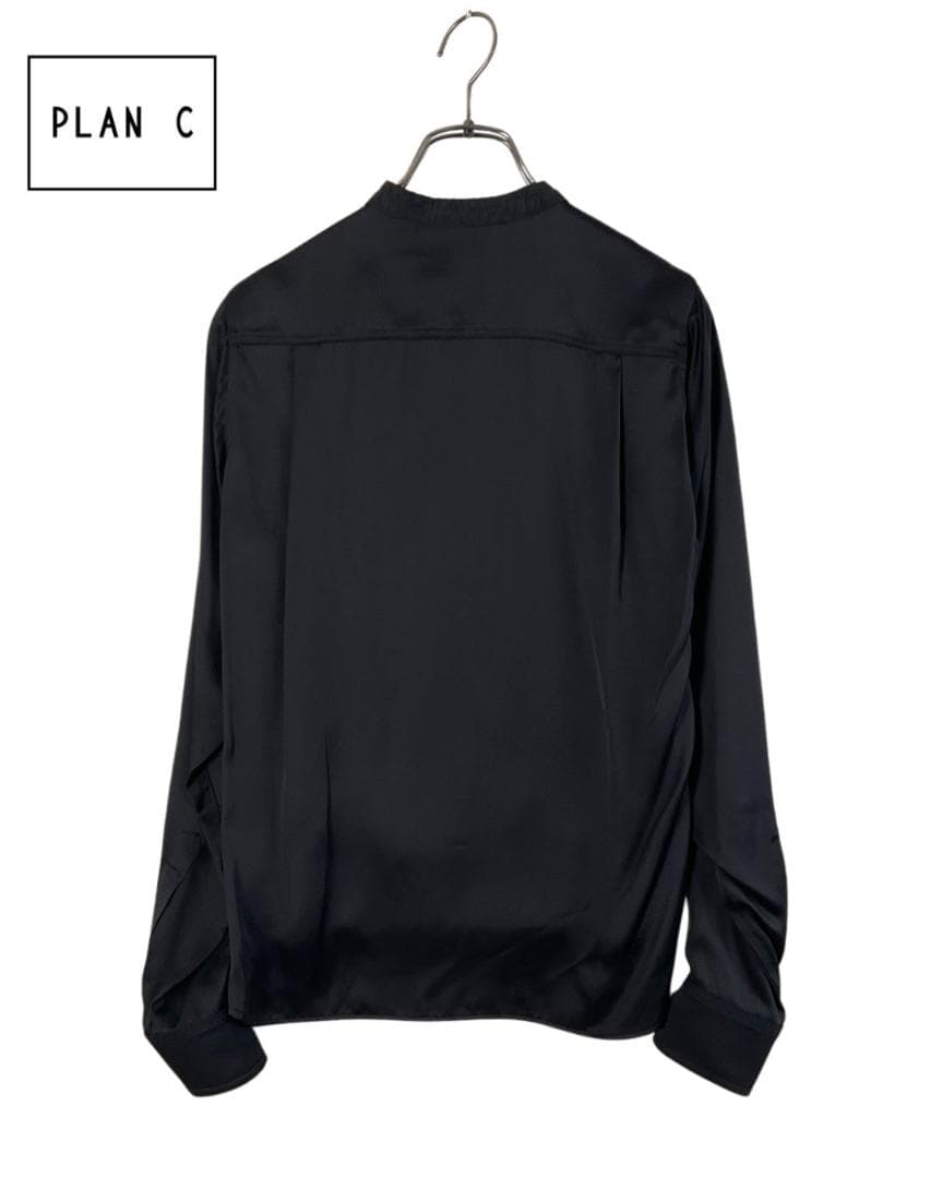 【新品】Plan C 身頃切り替えレーヨンシャツ 38
