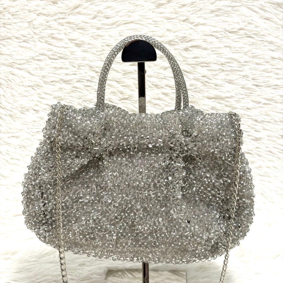【美品】ANTEPRIMA ワイヤーグリッター　2WAY ショルダーバッグ