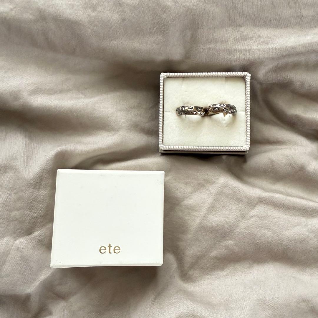 ete メンズ フープピアス silver925 ブランド メンズ 両耳用