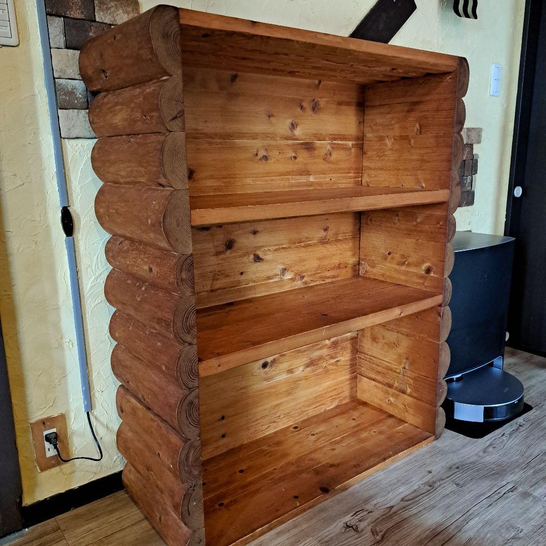 ヒノキ 特注 ブックシェルフ 本棚