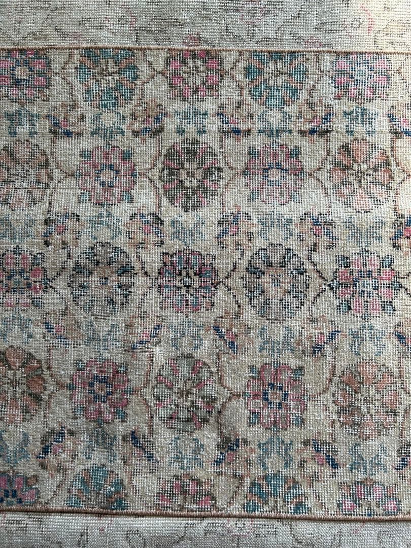 レア柄　flower ヴィンテージ トルコラグ　トルコラグ　69×192m