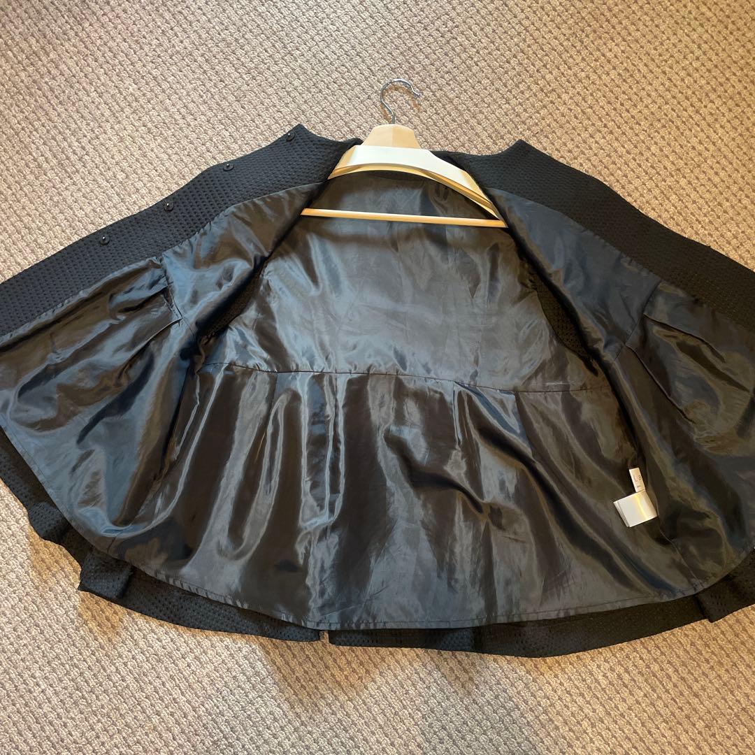 ella selectshop エラ　ドビークロスフリルジレ　ブラック　ペムラム