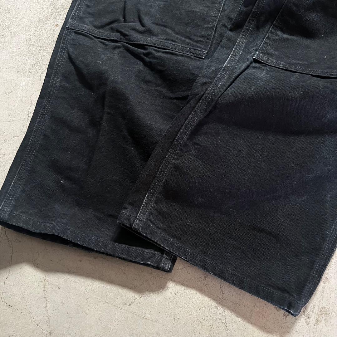 希少サイズ 90s USA製 カーハート ダブルニー B01 BLK 42x34