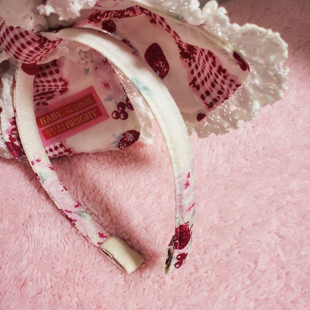 BABY, スウィートギンガムボーダーリボンリボンJSK KC セット オフ白