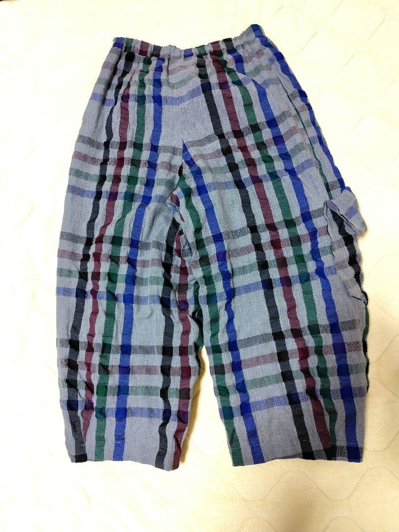 センソユニコ　≪慈雨≫　チェック柄ワイドパンツ