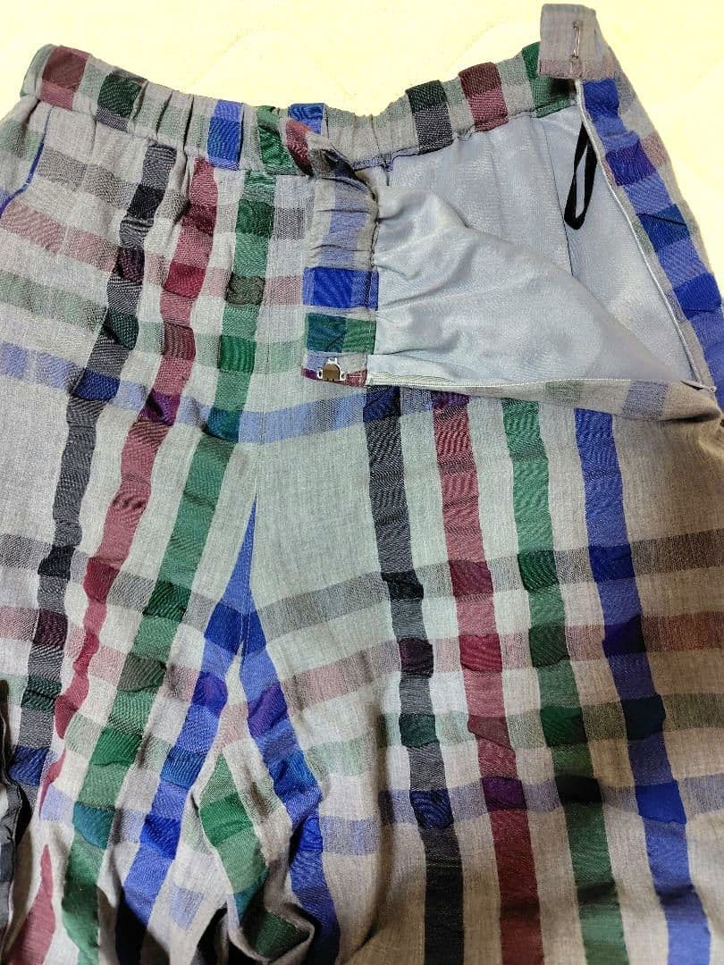 センソユニコ　≪慈雨≫　チェック柄ワイドパンツ