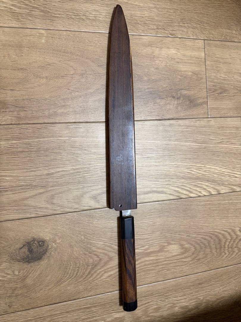 柳刃　銀三　本焼き　黒檀