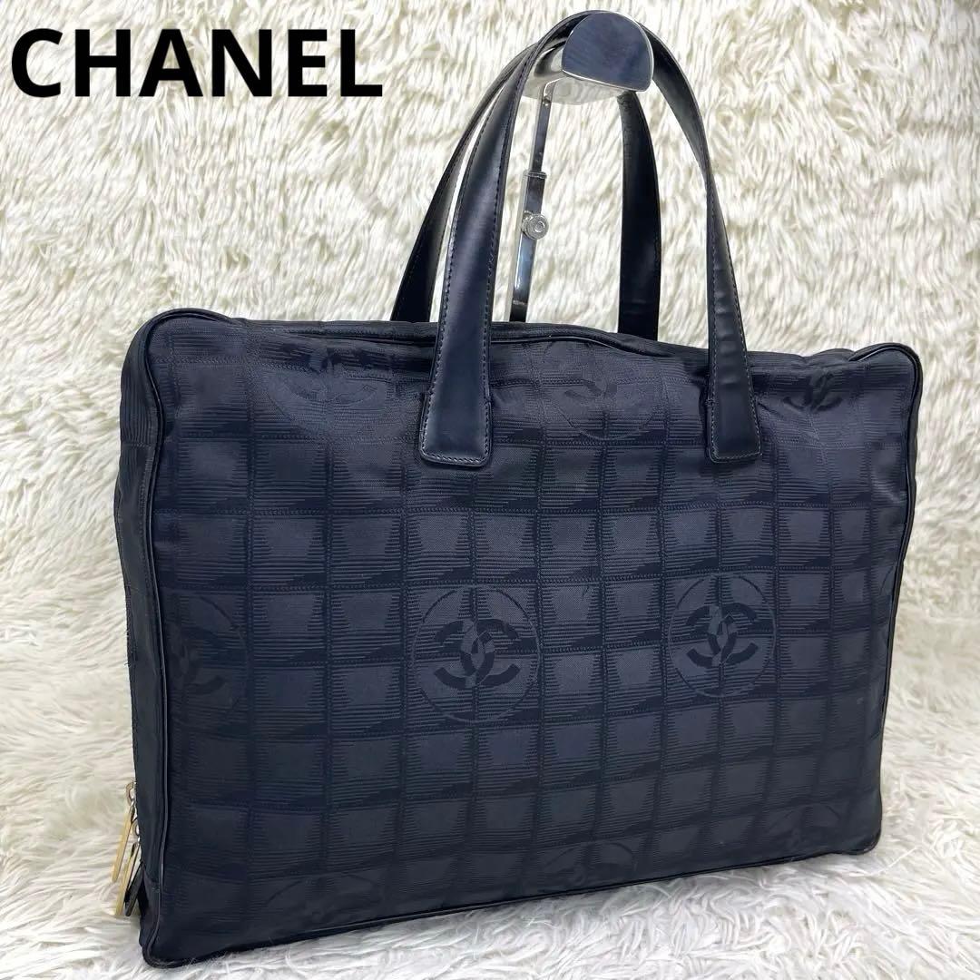 CHANEL シャネル　ブリーフケース　ニュートラベルライン　ナイロン　ロゴ刺繍