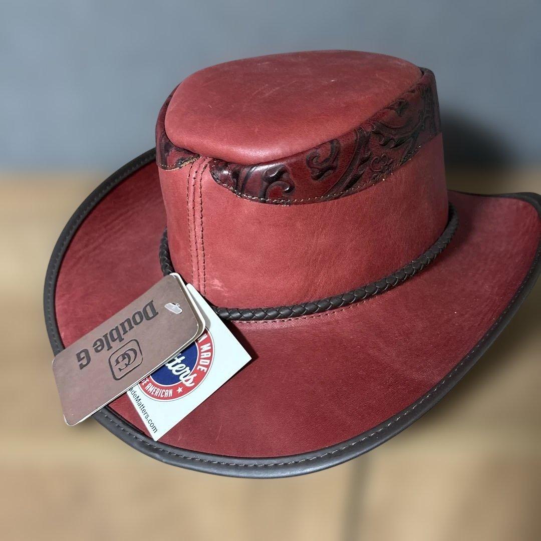 ファルコン メンズ アメリカンレザー カウボーイハット　新品　Ｍサイズ