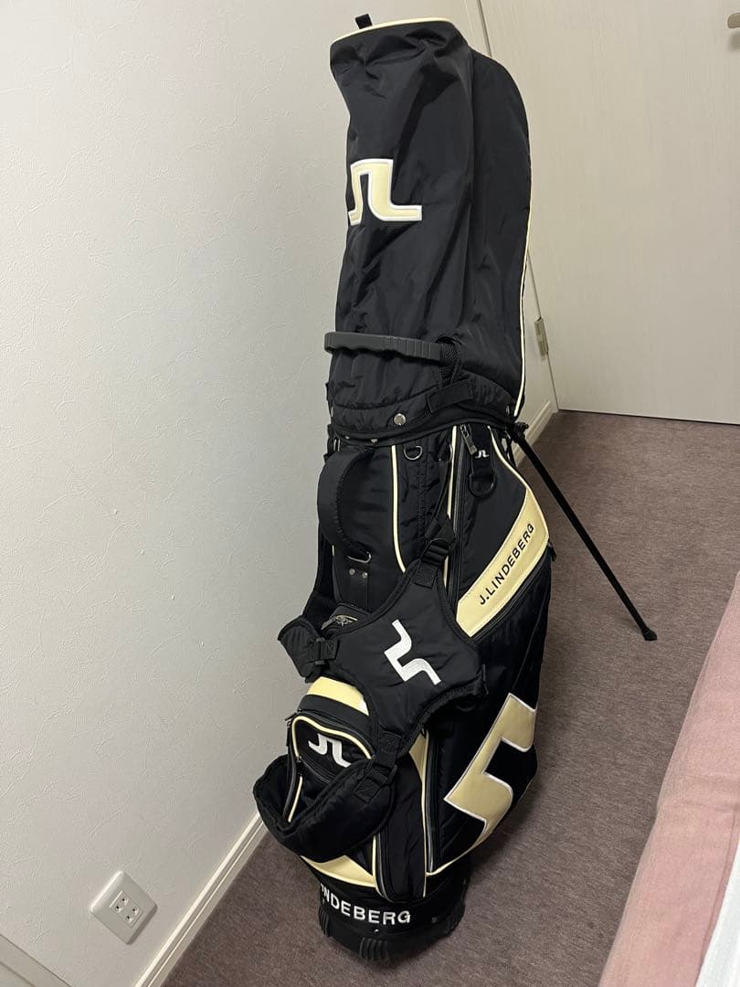 J.LINDEBERG キャディバッグ 黒/白