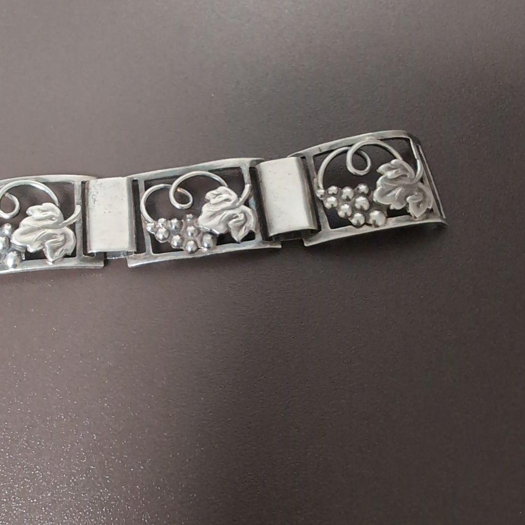 貴重　デンマーク　シルバー 葡萄 ブレスレット　北欧ビンテージアクセサリー