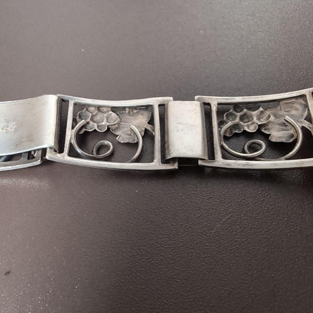 貴重　デンマーク　シルバー 葡萄 ブレスレット　北欧ビンテージアクセサリー