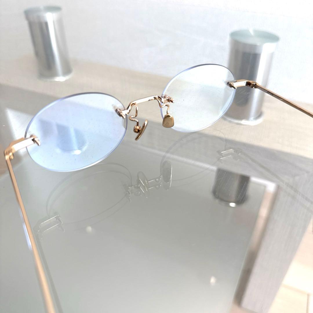 A.D.S.R リムレスメガネ　サングラス　アジアンフィト クリア