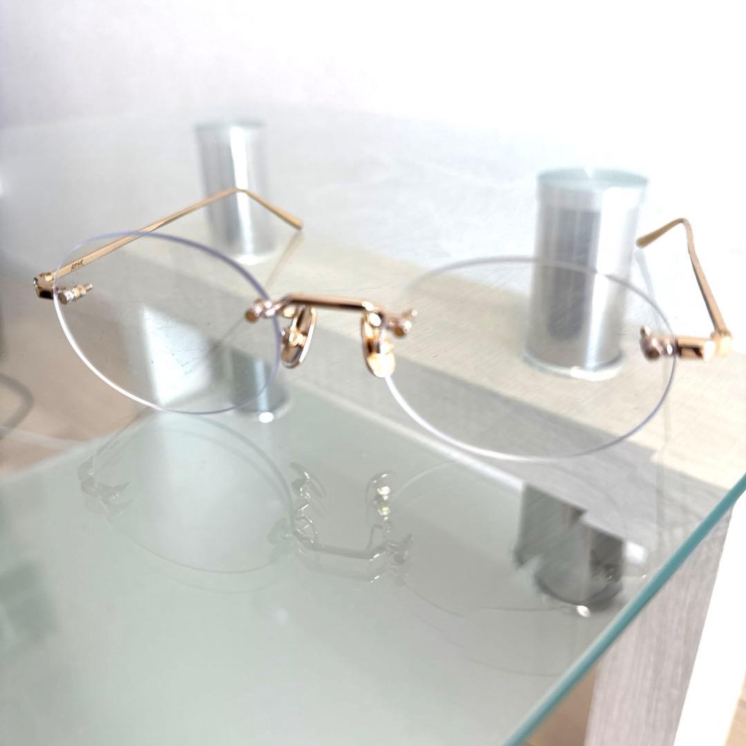 A.D.S.R リムレスメガネ　サングラス　アジアンフィト クリア