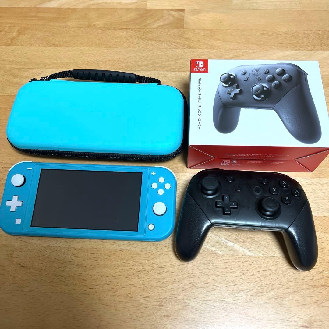 【プロコン・ケース付】Nintendo Switch Lite ターコイズ本体