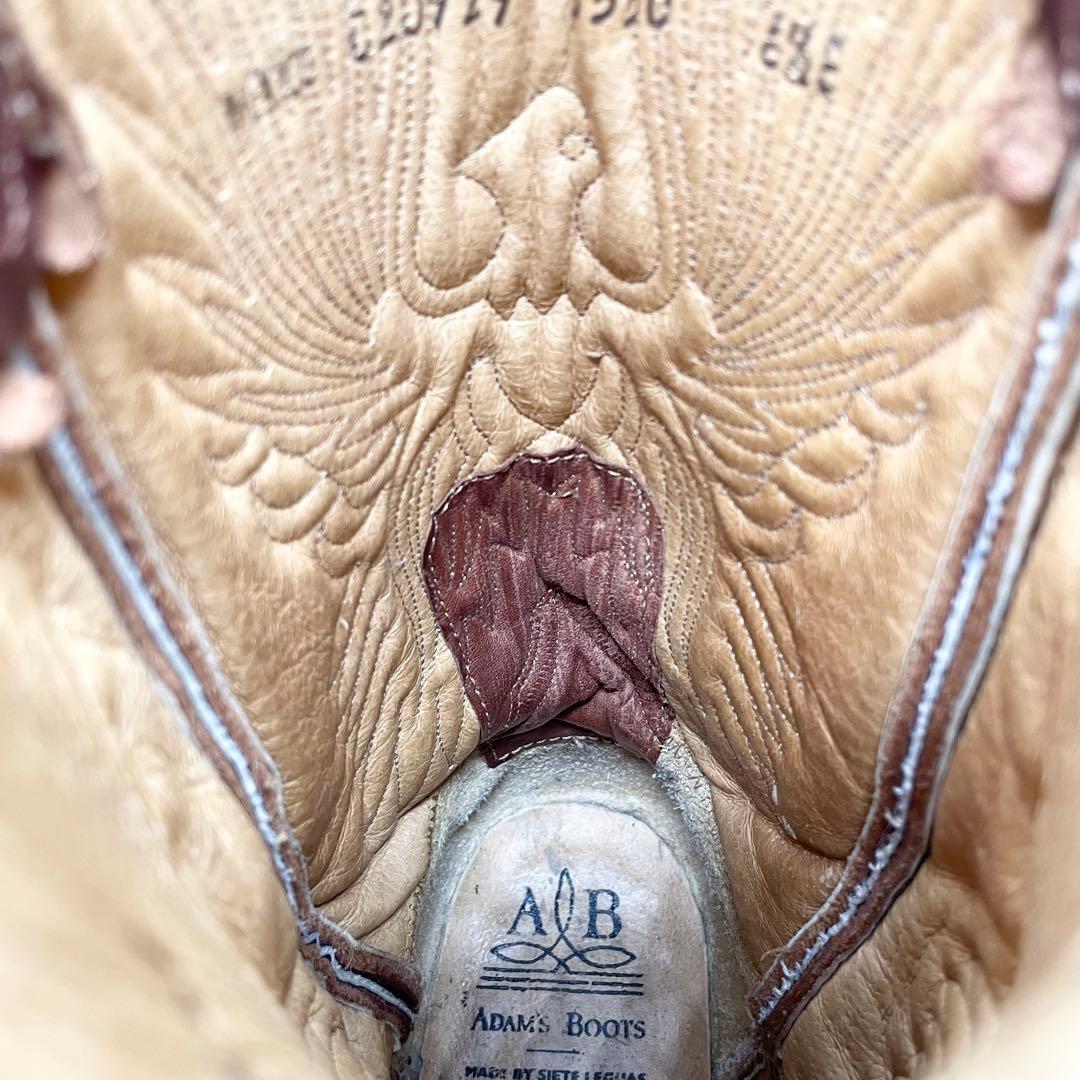 ADAM'S BOOTS アダムスブーツ ウエスタンブーツ 刺繍 レザー