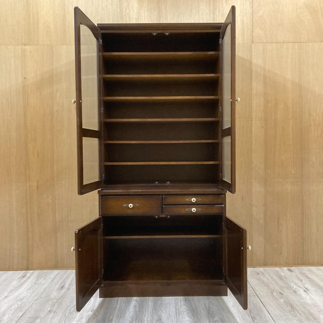 【飛騨産業】キツツキ　２面食器棚　カップボード　キッチンボード