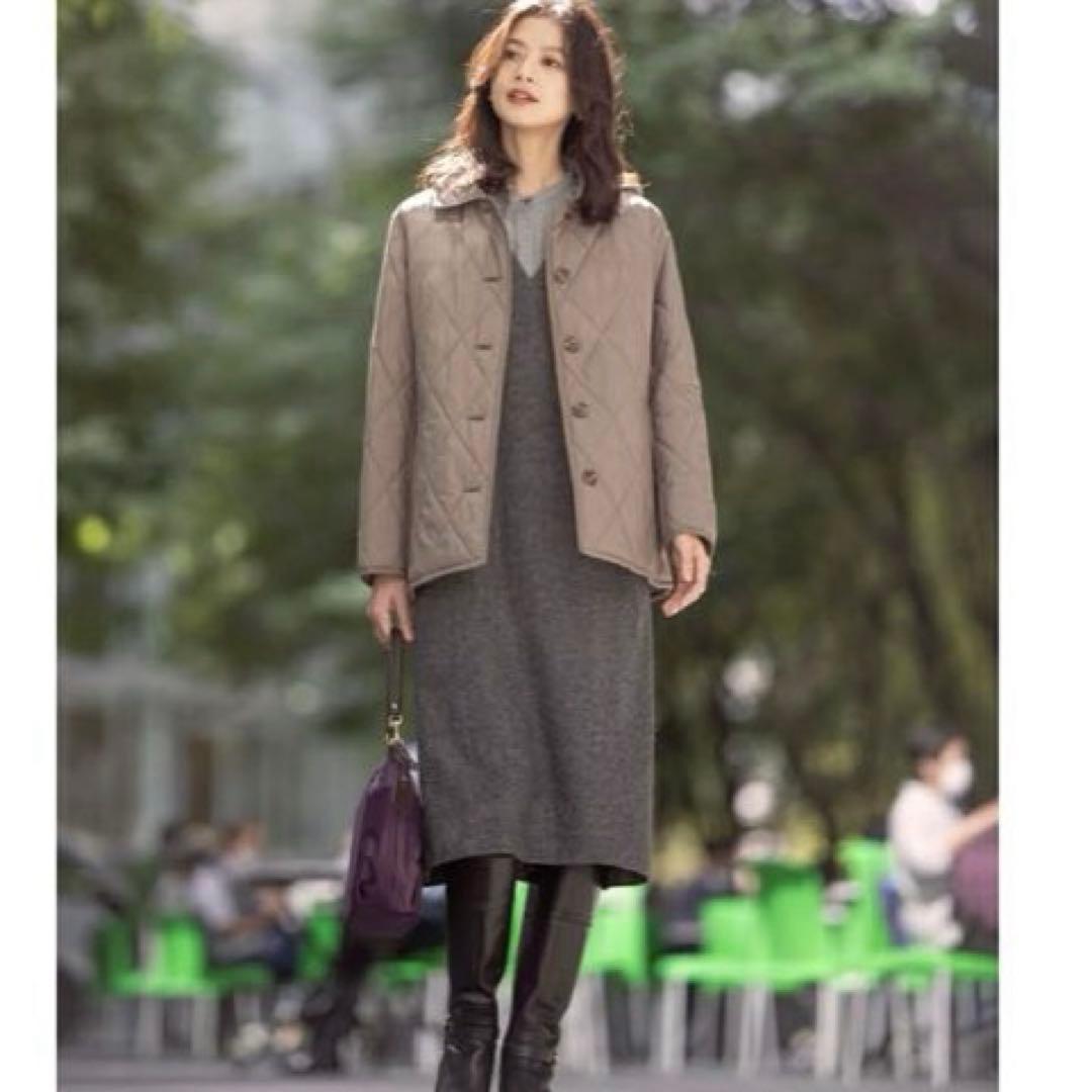 J.PRESS シルクネップ ツイードジャンパースカート グレー大きいサイズXL