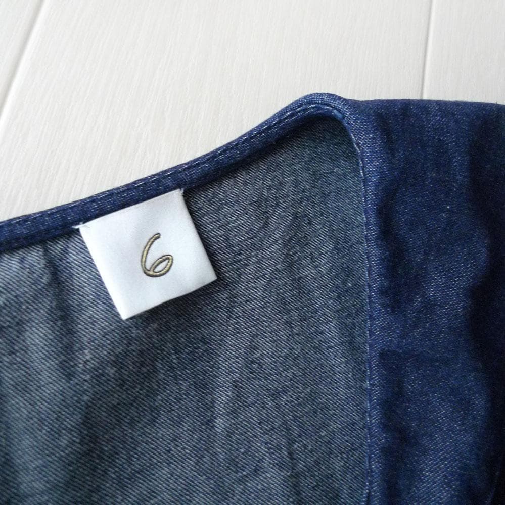 美品 ROKU ロク 2,3万 デニム セーラーカラー ワンピース B&Y Z