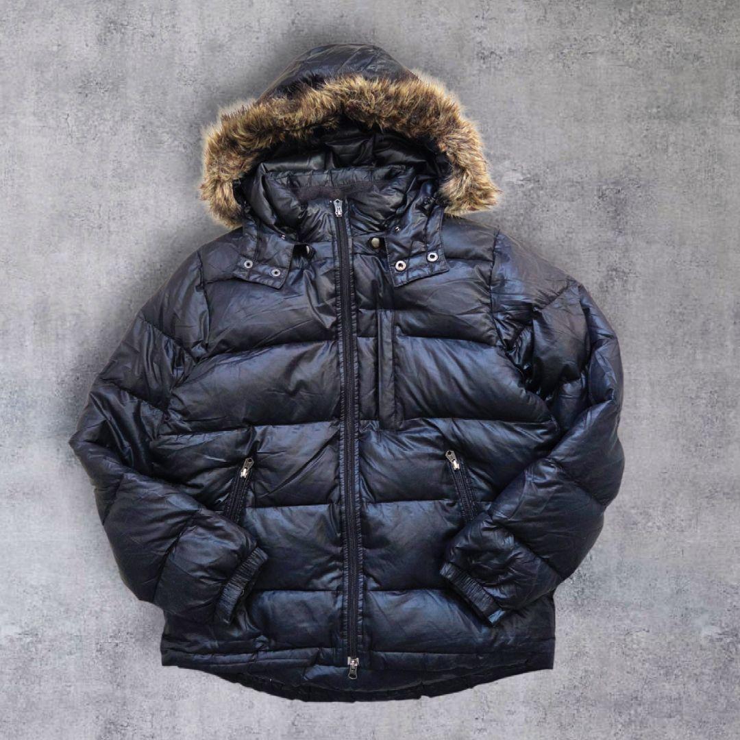 y2k archive old gap ダウンジャケット ファー 黒 短丈